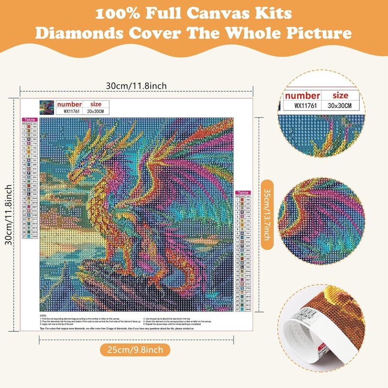 Dragon Diamond Painting Kits for Adults, Dragon Diamond Art Kits for Beginners, gallery