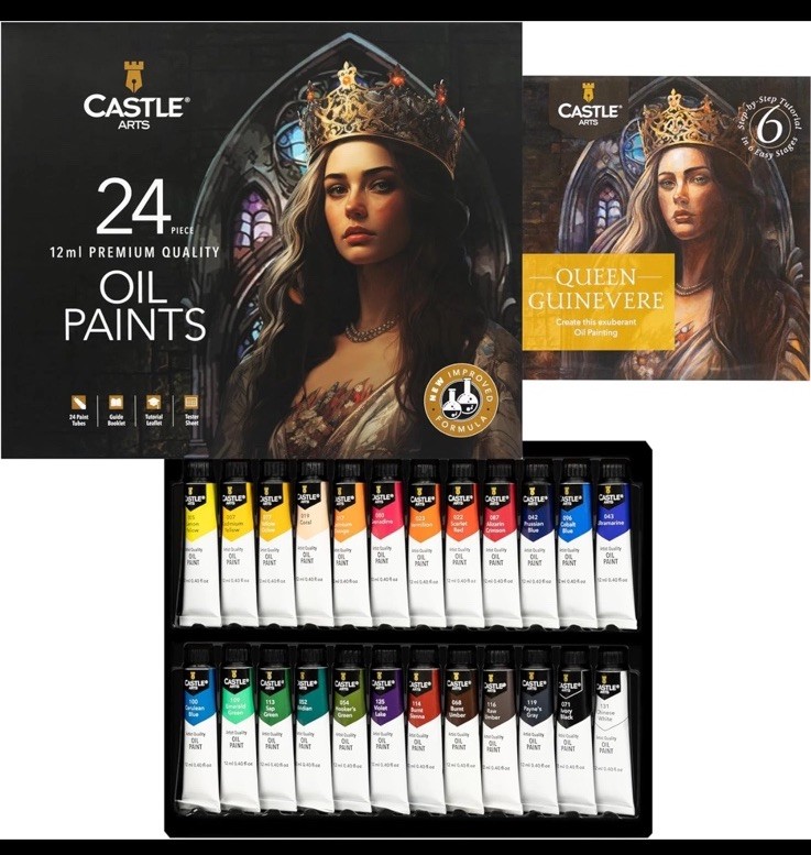 Castle Arts 24 piece 12ml Oil Paints