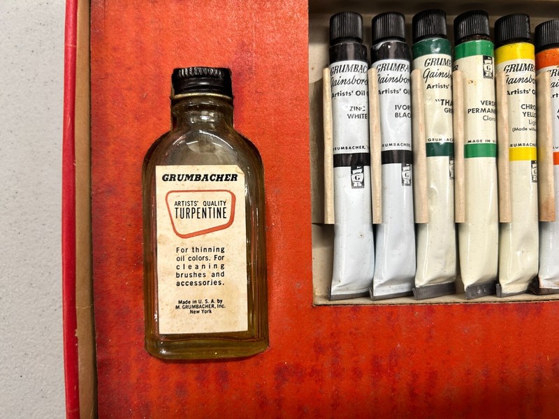 Vintage 1960's Grumbacher Artists Oil Color Paint Set #321 Original Box gallery