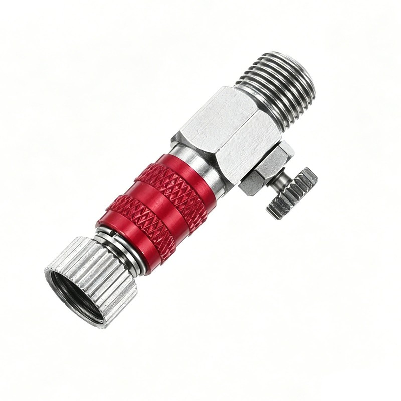 2Pcs 1/8 Air Brush Control Valve Quick Connect Adapter w/ Airflow Regulator Red gallery