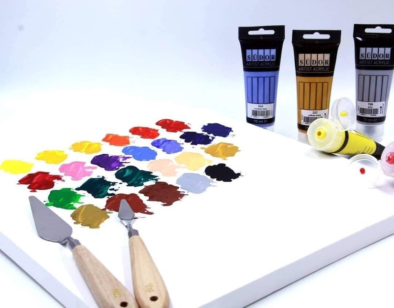 Südor Acrylic Paint Set of 12Colors - Waterproof, Vibrant, Non-Toxic for Artists gallery