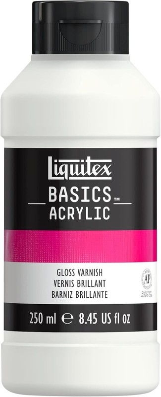 Permanent BASICS Gloss Varnish 250ml - Adds Shine and Durability to Paintings gallery