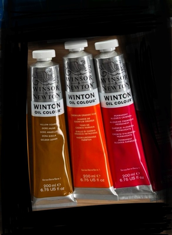 3 tubes WINSOR & NEWTON WINTON OIL COLOUR paint 200ml color