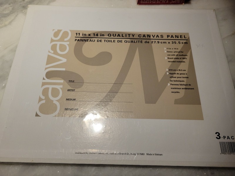11″ x 14″ Quality Canvas Panel, Pack of 3, New