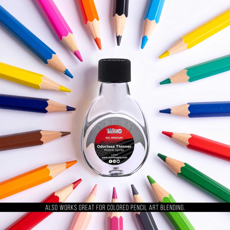 U.S. Art Supply Odorless Mineral Spirits Thinner, 125ml gallery