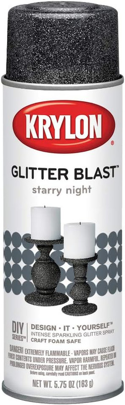 K03805A00 Glitter Blast Glitter Spray Paint for Craft Projects, Starry Night Sil