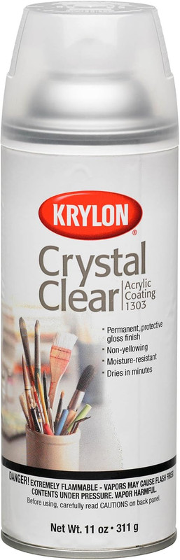 1303 Crystal Clear Acrylic Artist Spray - 11oz (6 Pack) - Perfect Finish!