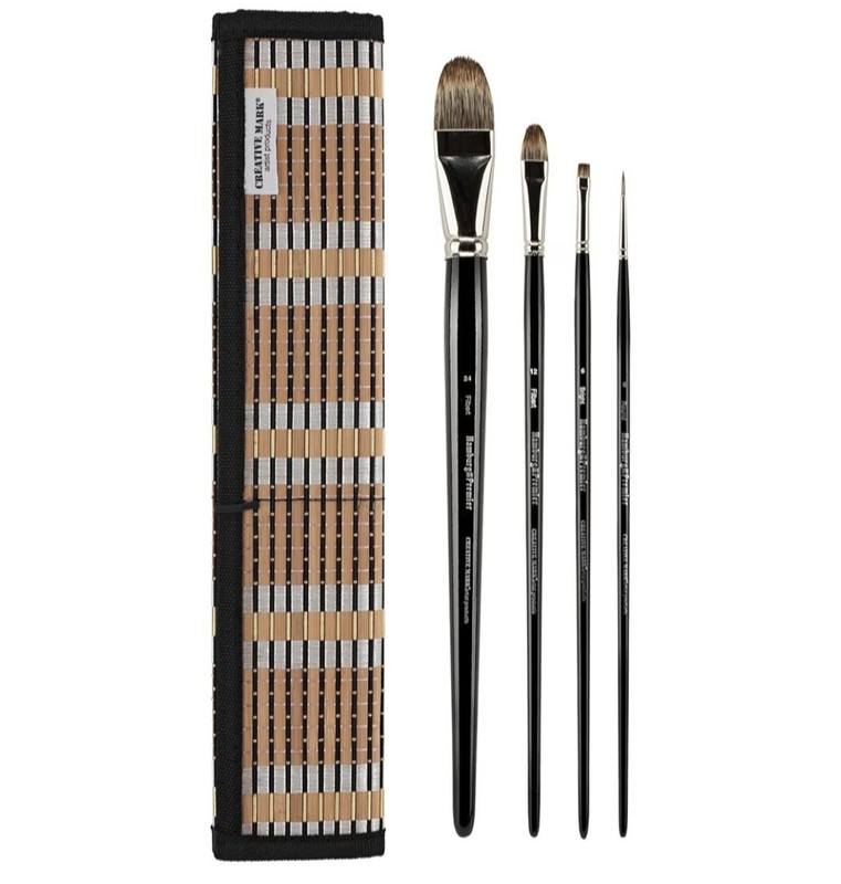 Creative Mark Hamburg Premiere Professional Oil Painting Brushes - Large 5pc NEW