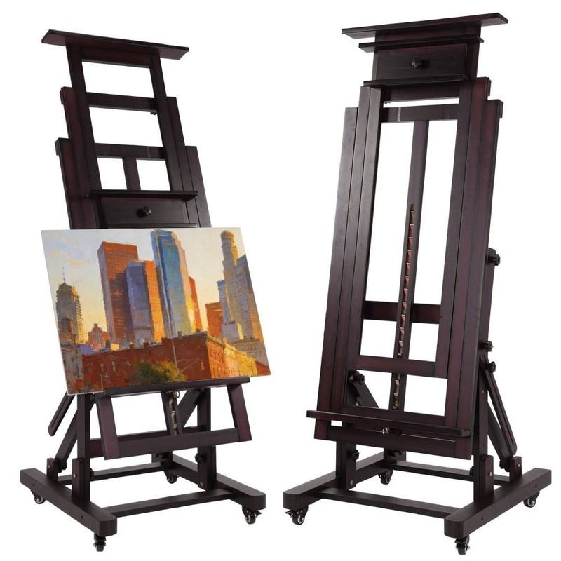 Movable Large H-Frame Painting Easel – Artist Studio Easel -Heavy Duty Art Easel