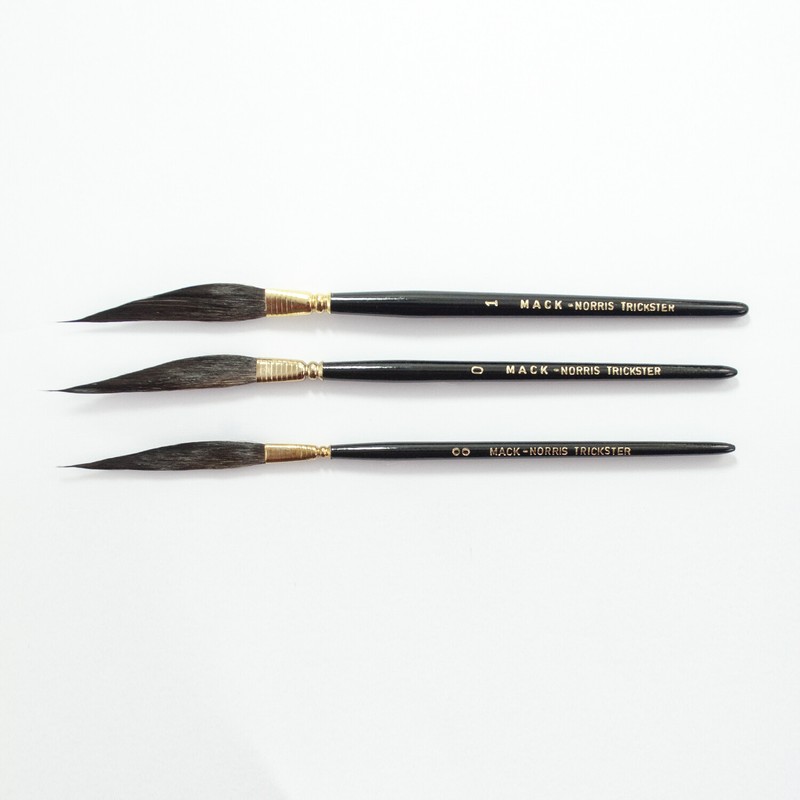Mack Norris Trickster Striper Pinstripe Paint Brush Sizes #00, 0, 1 OR Set of 3