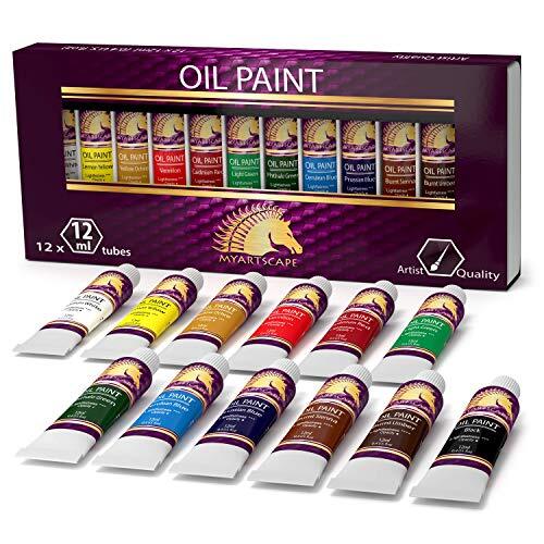 Oil Paint Set – 12 x 12ml Tubes – Lightfast – Heavy Body – Oil-based Vibrant
