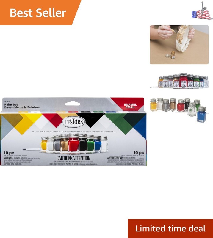 Vibrant Enamel Paint Kit – Fast-Drying, Ideal for Wood and Plastic Projects