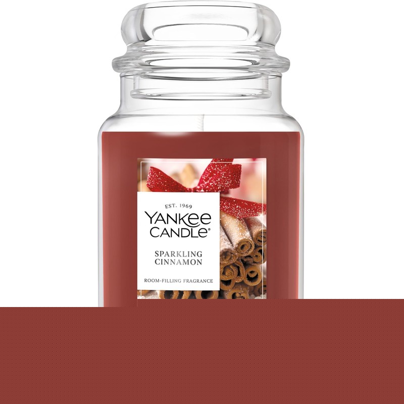 Yankee Candle Sparkling Cinnamon, Christmas New Large Jar, Cinnamon