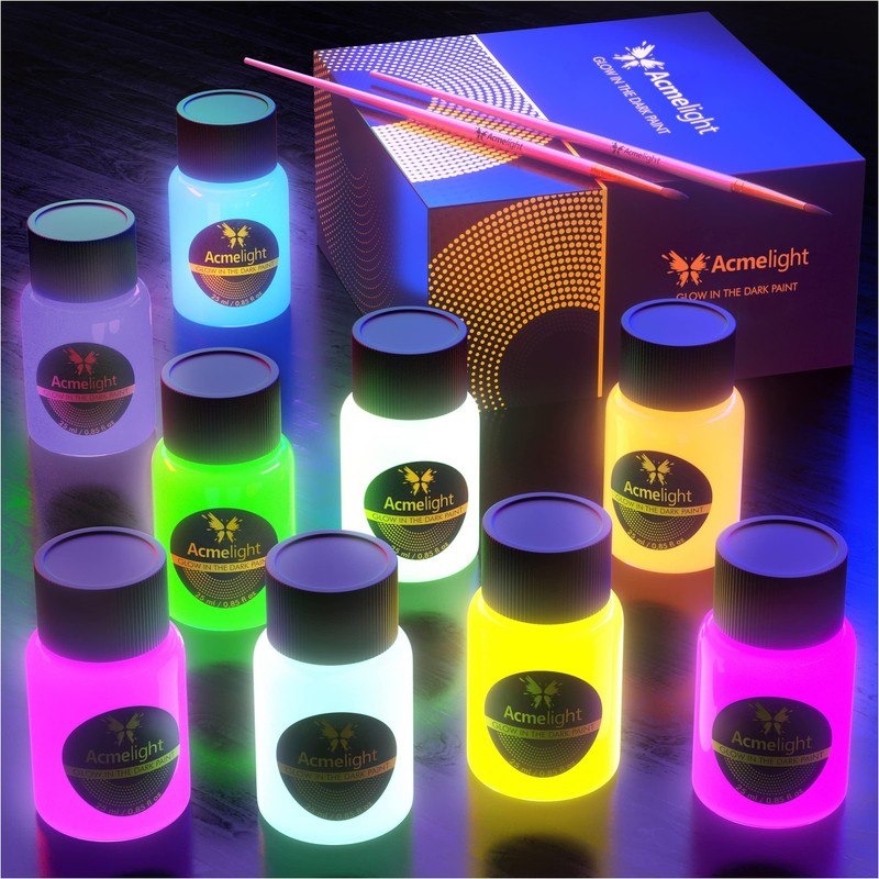 0.85 Fl Oz (Pack of 9), yellow, blue, green, orange, white, light-blue,...