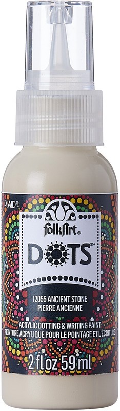 Folkart Dots Acrylic Paint 2oz-Ancient Stone