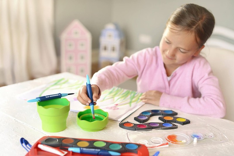 Faber Castell 12 Color Watercolor Paint Set for Kids Washable Non Toxic gallery