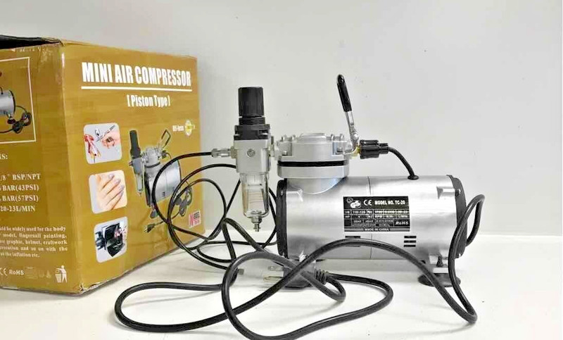 Mini Portable Air Compressor (Piston Type) TC-20 Oil-less 1/6HP