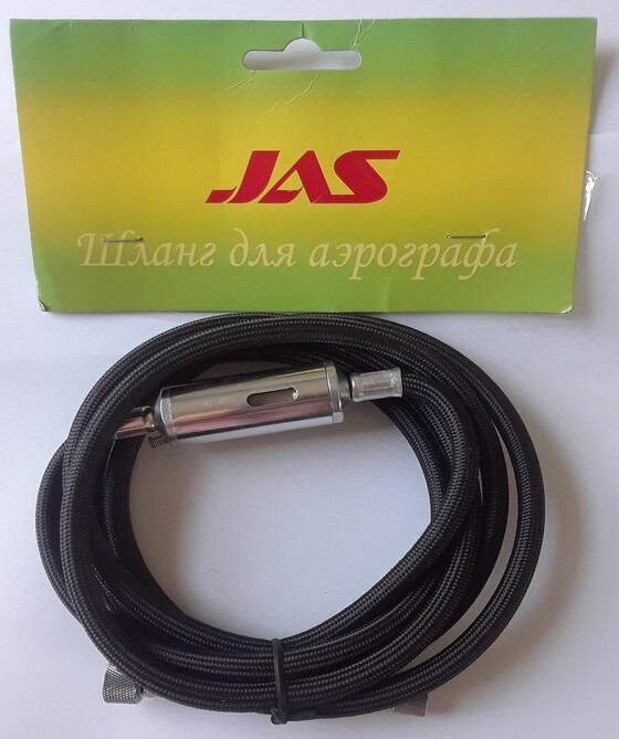 1421 Jas PVC Hose in fabric braid, G1/8 x G1/8, length 1.8 meters, with filter gallery