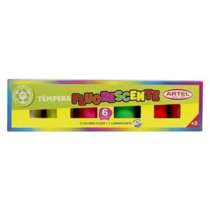 Tempera Fluorescente 6 Colores Artel