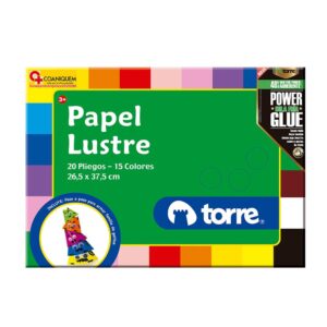 Carpeta Papel Lustre 15 Pliegos Torre