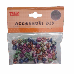 Perlas Diseños Colores 12 mm