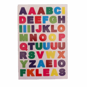 Lámina Letras Adhesivas 16 x 11 cms