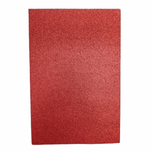 Goma Eva Glitter 20 x 30 cms Rojo