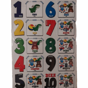 Stickers Números Didácticos 1 al 10