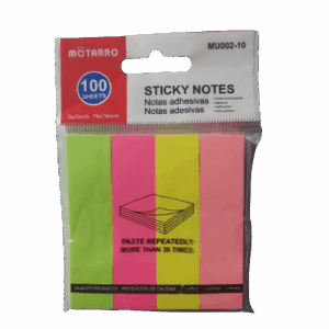 Notas Adhesivas Angostas 4 Colores 100 Hojas Motarro