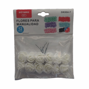 Flores Blancas Para Manualidades 12 Unidades