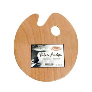 Paleta Madera Ovalada 20 x 30 cms Artel