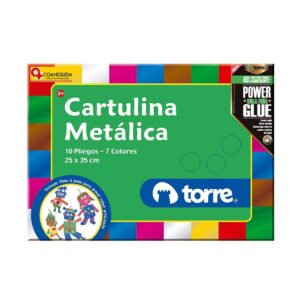 Carpeta Cartulina Metálica 7 Colores Torre