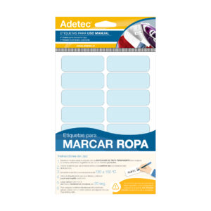 Etiquetas Para Marcar Ropa 6.3 x 2.5 cms 16 Unidades Azul Claro Adetec