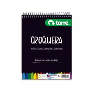 Croquera Pequeña 16 x 21 cms 80 grs 100 Hojas Torre