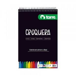 Croquera Tamaño Oficio 21 x 32 cms 80 grs 100 Hojas Torre