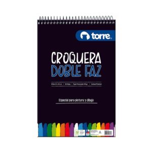 Croquera Tamaño Oficio Doble Faz 21 x 32 cms 140 grs 50 Hojas Torre