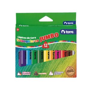 Lápices De Cera 12 Colores Jumbo Torre