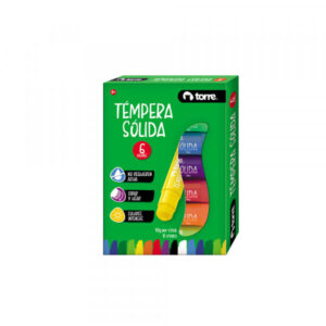 Tempera Sólida 6 Colores Torre
