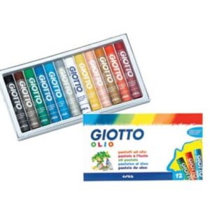 Lápices Pasteles Grasos Óleo 12 Colores Giotto