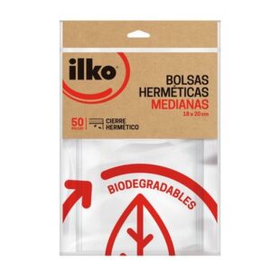 Bolsas Herméticas Medianas 50 Unidades 18 x 20 cms Ilko