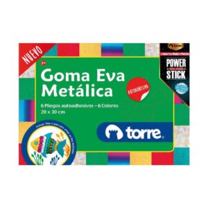 Carpeta Goma Eva Metálica Adhesiva 6 Colores Torre