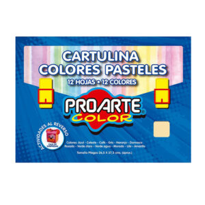 Carpeta Cartulinas Pasteles 12 Colores Proarte
