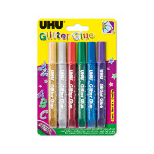 Escarchas Con Pegamento En Tubo 6 Colores UHU