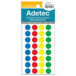Etiquetas Adhesivas Circulos Colores 224 Unidades