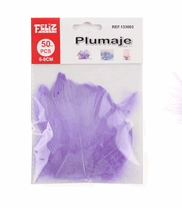 Plumas Lilas 6-8 cms 50 Unidades