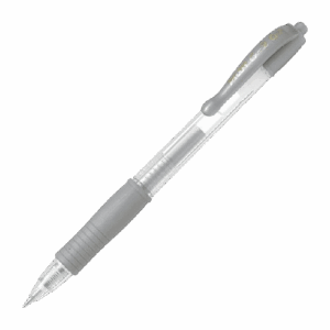 Lápiz Gel G-2 0.7 Retráctil Plateado Pilot