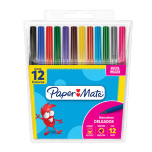 Plumones 12 Colores Paper Mate