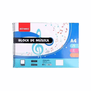 Cuaderno Música Pauta Entera 20 Hojas Motarro