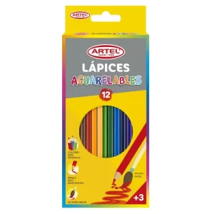 Lápices 12 Colores Acuarelables Artel