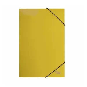 Carpeta Cartera Con Elástico Oficio Amarilla Búho